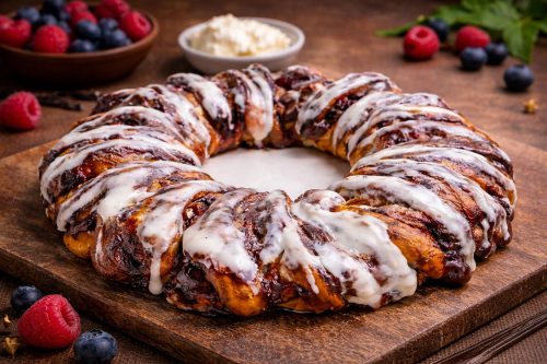 Kohupiima-metsamarjakringel