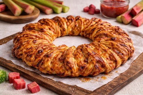 Kohupiima-rabarberikringel